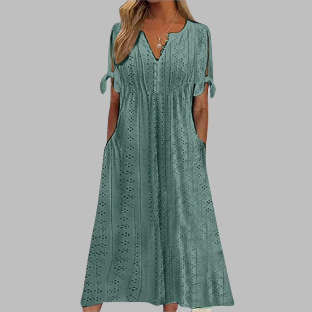 Valenzora | Elegant Summer Boho Midi Dress