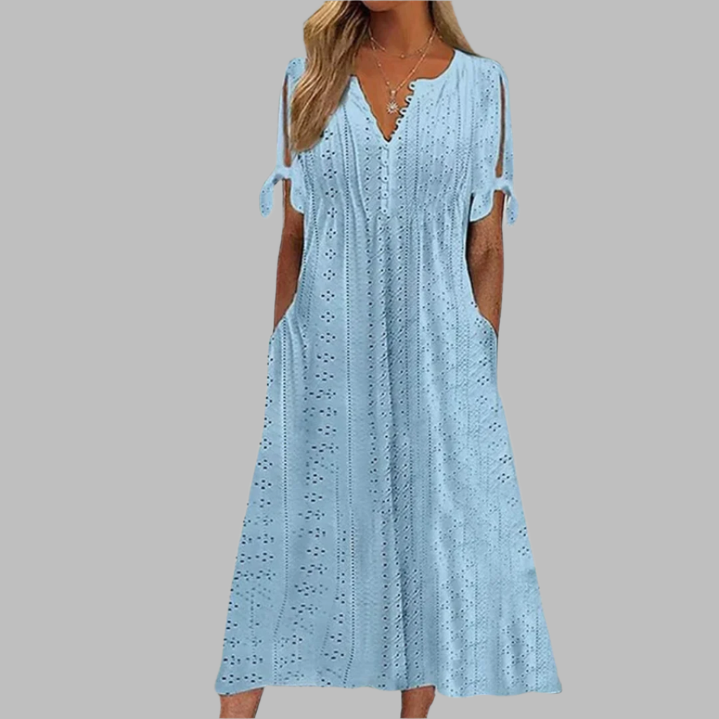 Valenzora | Elegant Summer Boho Midi Dress