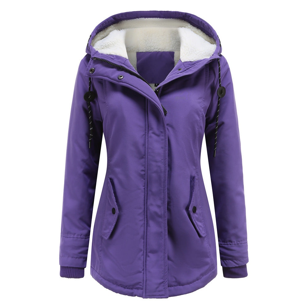 Winter jacket | Warm parka coat with hood for women