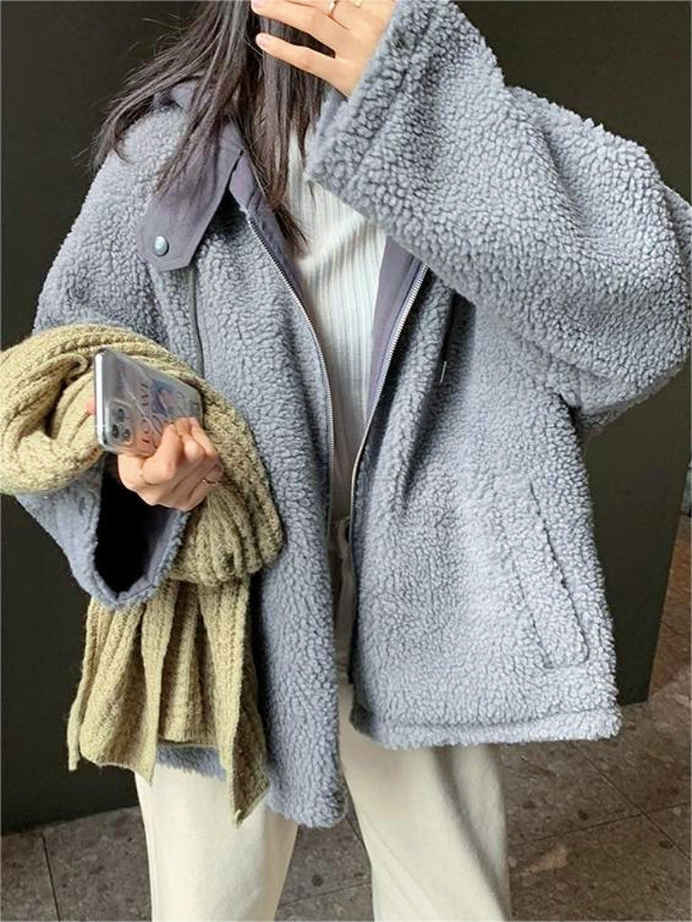 Valenzora | Wendejacke mit Kapuze und Reißverschluss, einfarbig