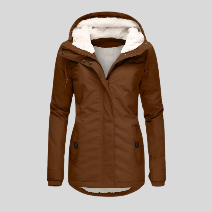 Valenzora | Stylische Winterjacke – mit Kapuze & kuscheligem Kunstfell