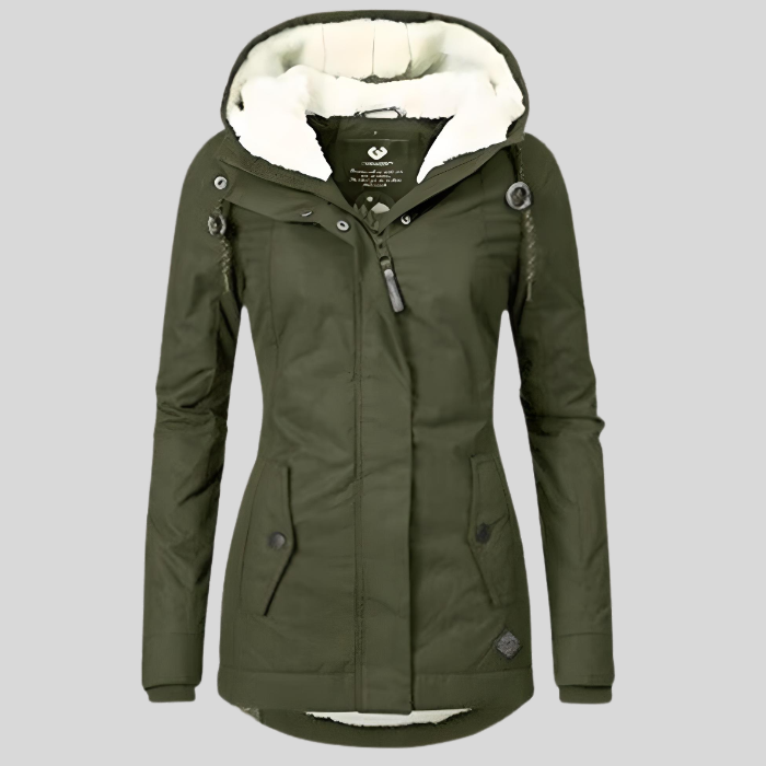Valenzora | Stylische Winterjacke – mit Kapuze & kuscheligem Kunstfell