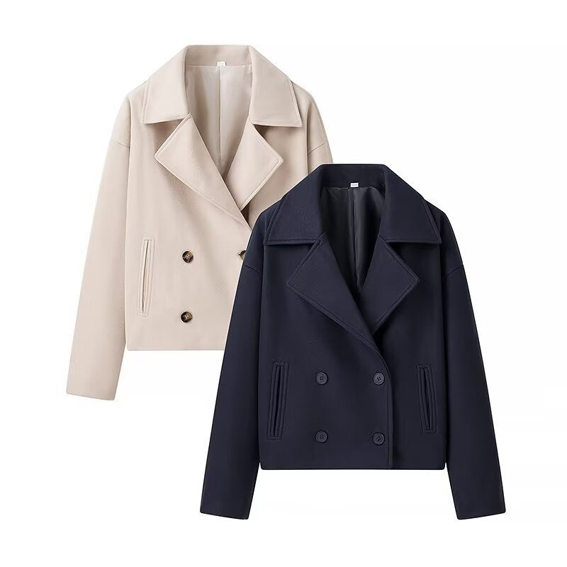 Valenzora | Luxury Double-Breasted Short Jacket