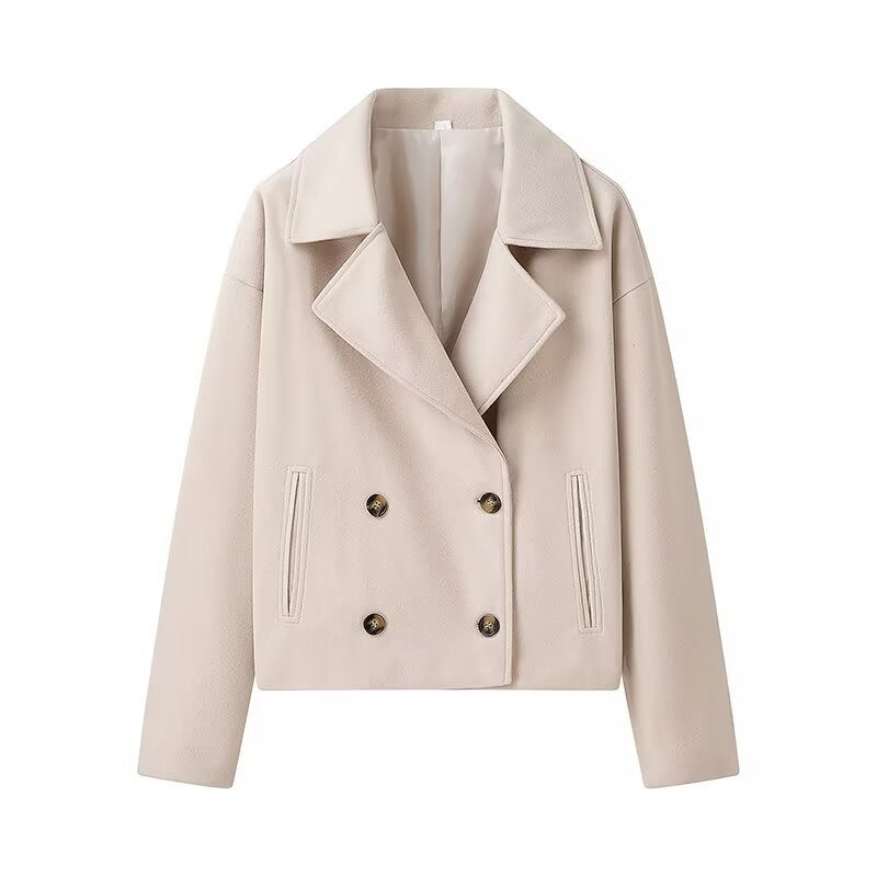 Valenzora | Luxury Double-Breasted Short Jacket