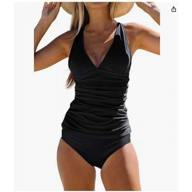 Valenzora | Tummy Control Hook Design Printed Tankini Set