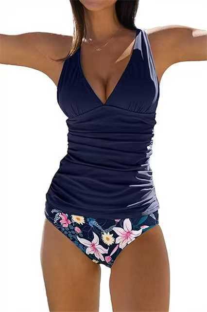 Valenzora | Tummy Control Hook Design Printed Tankini Set