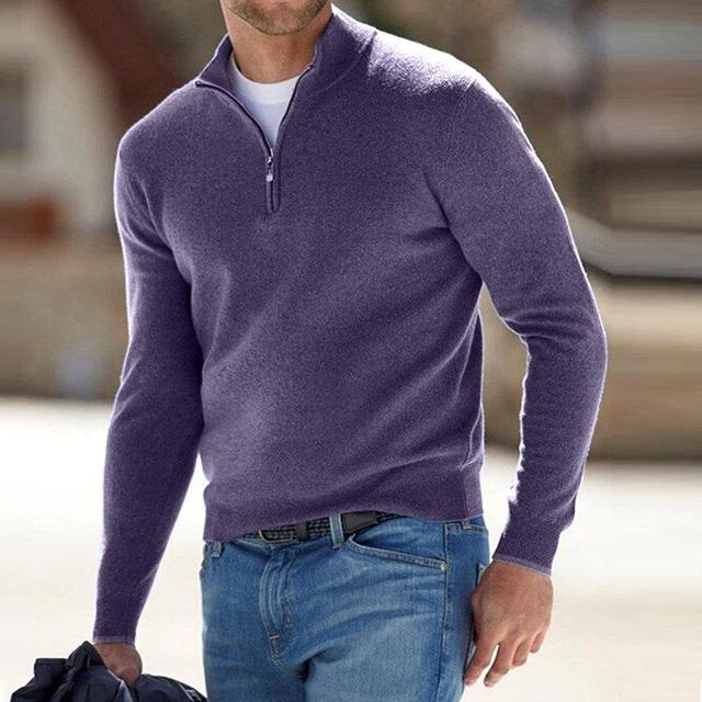 Valenzora | Merino V-neck pullover with zipper