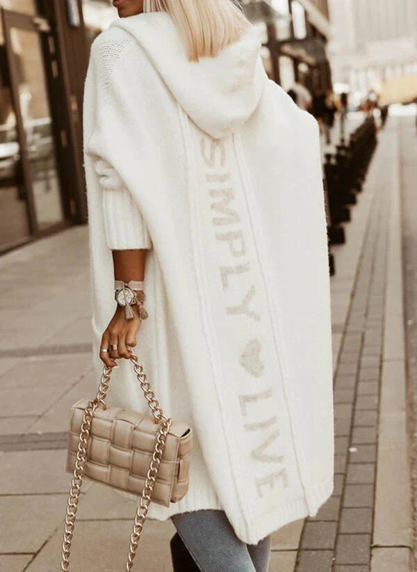 Valenzora | Casual Autumn Long Hooded Cardigan for Women