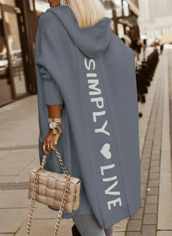 Valenzora | Casual Autumn Long Hooded Cardigan for Women