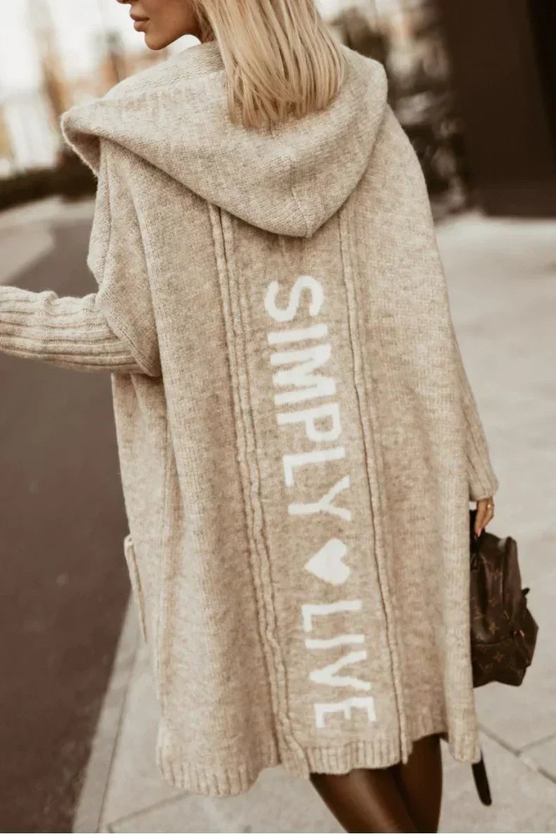 Valenzora | Casual Autumn Long Hooded Cardigan for Women