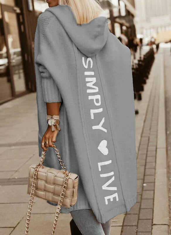 Valenzora | Casual Autumn Long Hooded Cardigan for Women