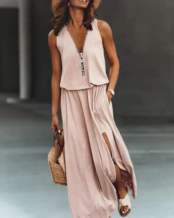 Valenzora | Elegant and stylish V-neck dress for women