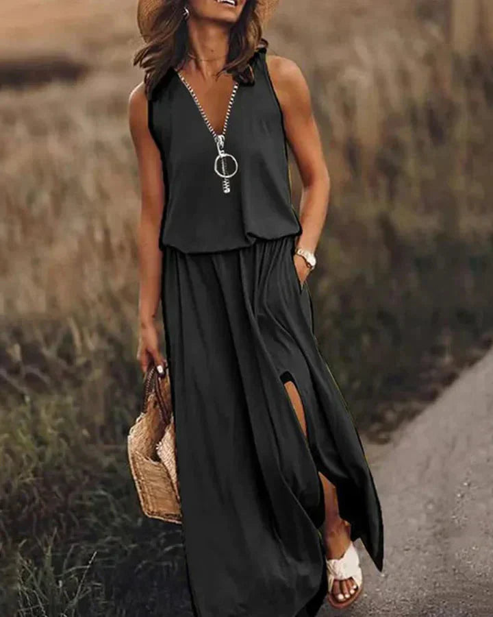Valenzora | Elegant and stylish V-neck dress for women