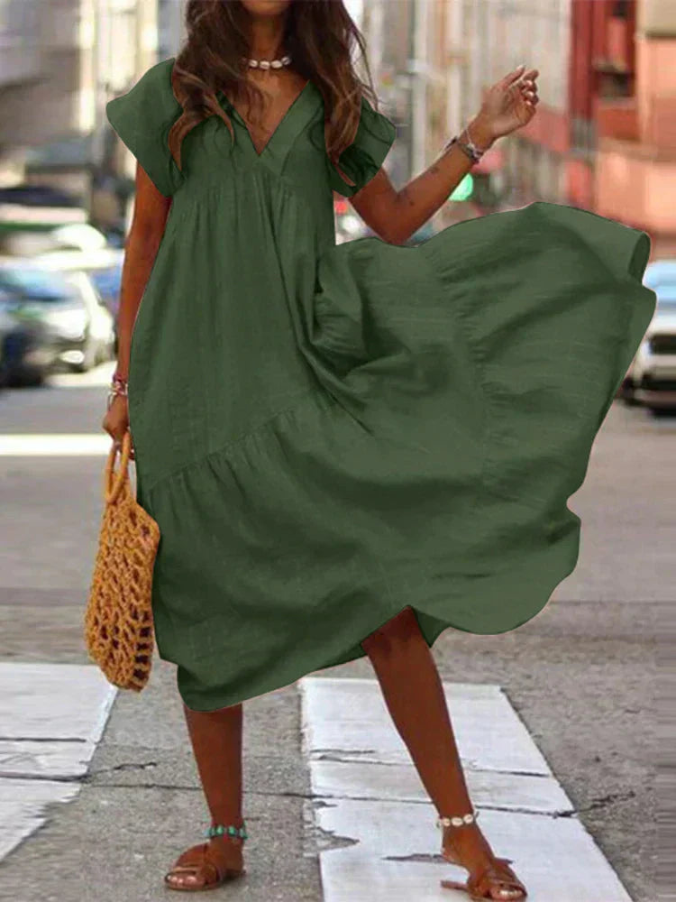 Valenzora | Stylish summer dress with short sleeves