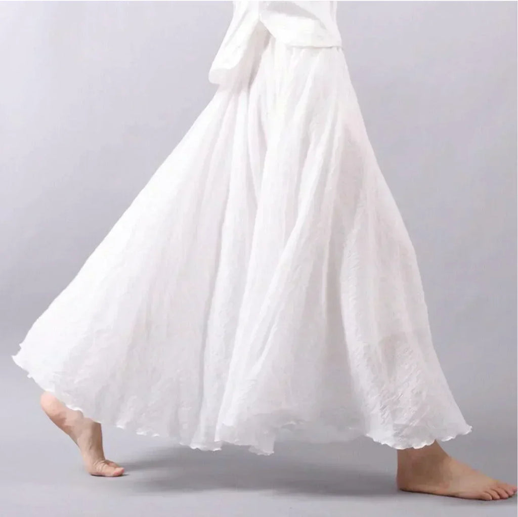 Valenzora | Baumwollrock, hohe Taille, Tellerrock, Boho-Rock