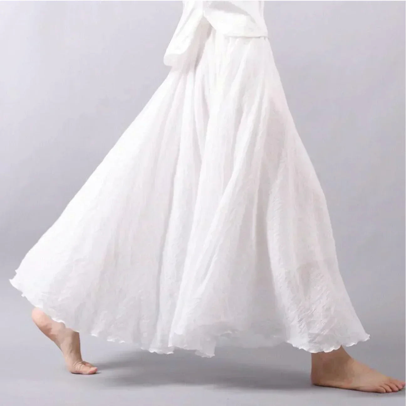 Valenzora | Baumwollrock, hohe Taille, Tellerrock, Boho-Rock