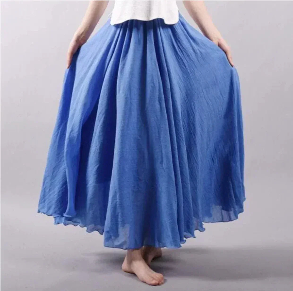 Valenzora | Baumwollrock, hohe Taille, Tellerrock, Boho-Rock