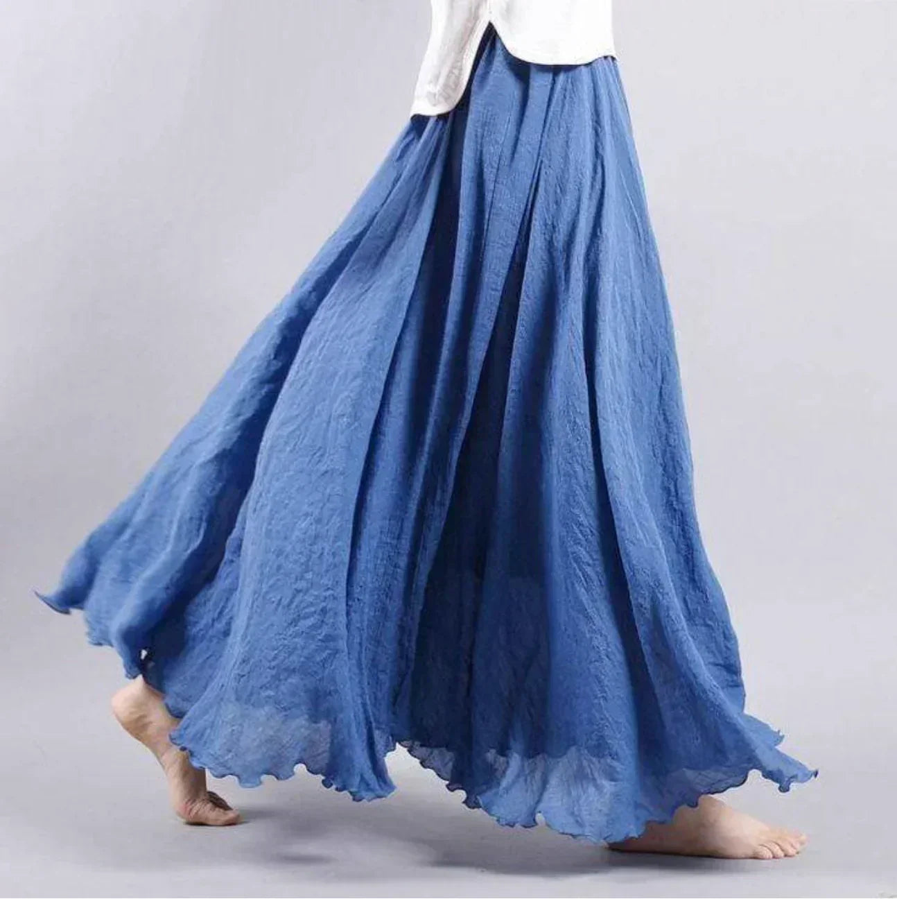 Valenzora | Baumwollrock, hohe Taille, Tellerrock, Boho-Rock