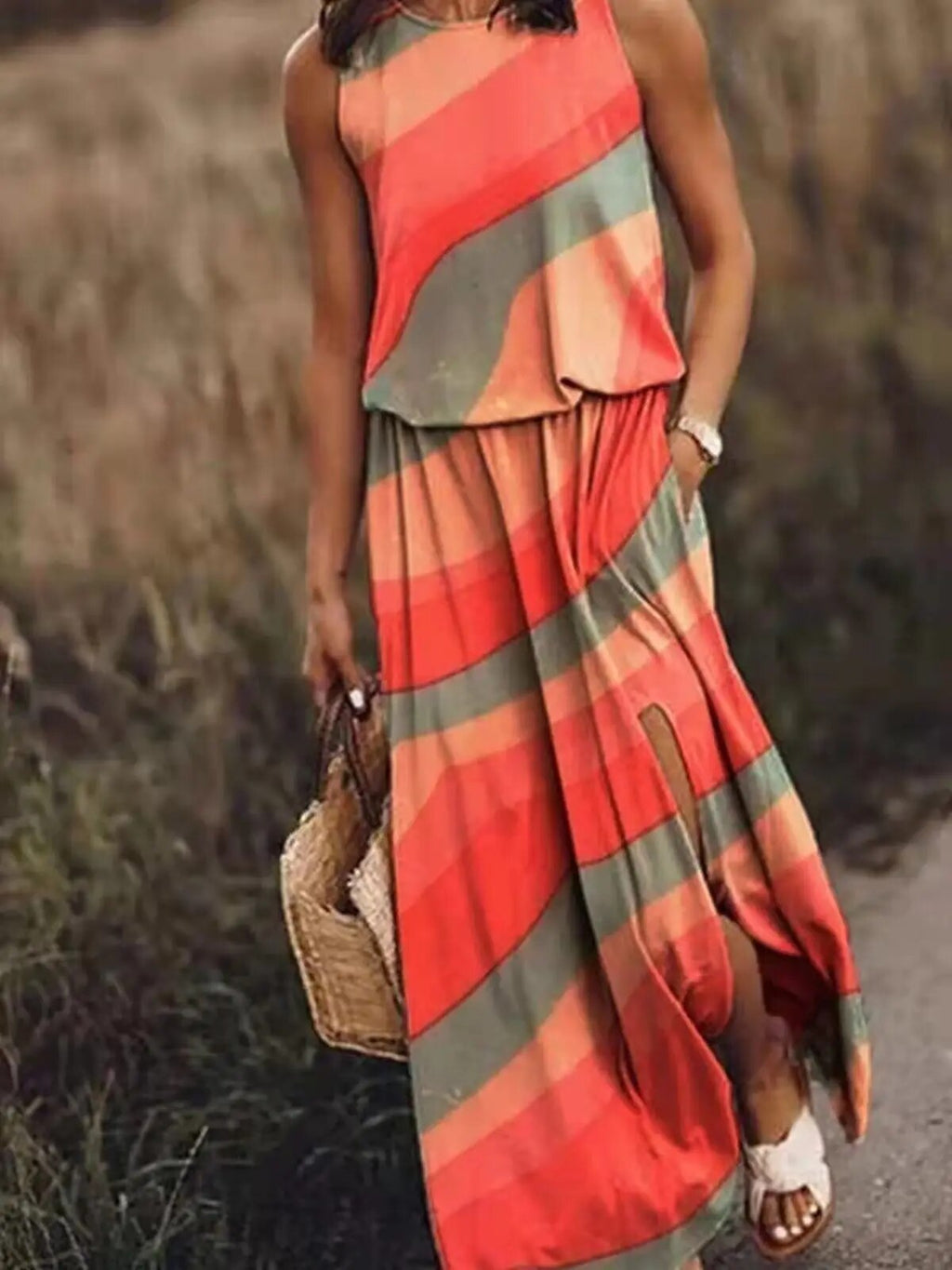 Valenzora | Floral Slit Sun Dress Valenzora | Summer Dress