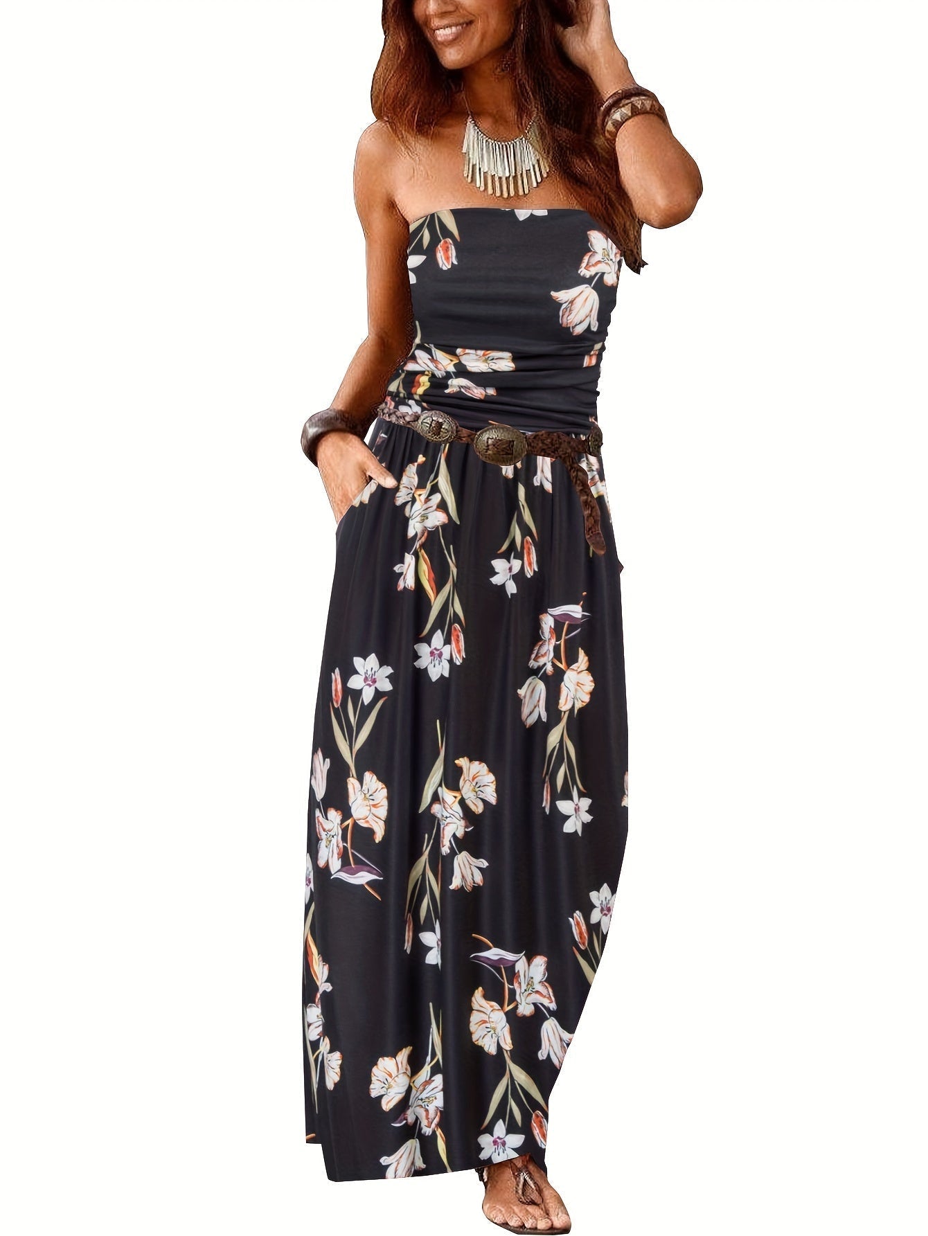 Valenzora | Boho Summer Dress Bustier Dress Tube Dress