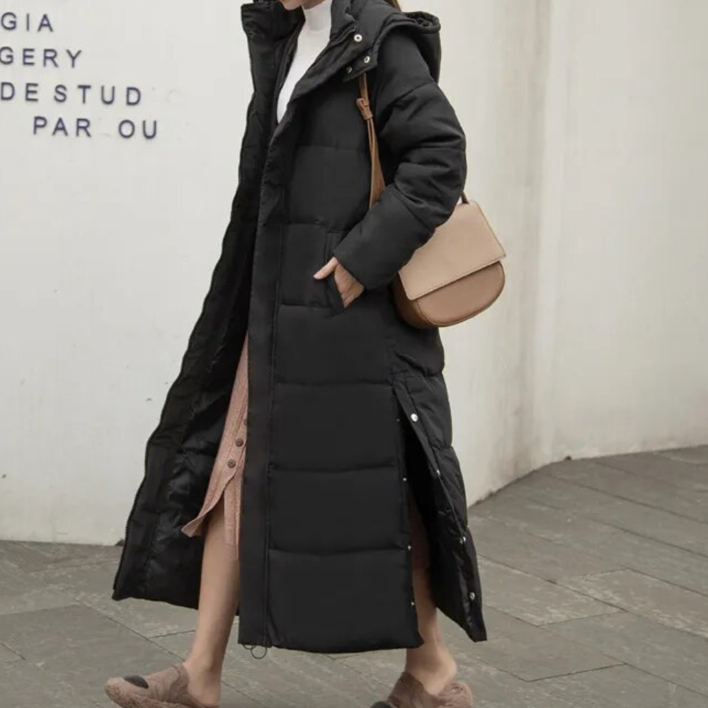 Winterjacke | Langer Steppmantel für Damen für den Winter