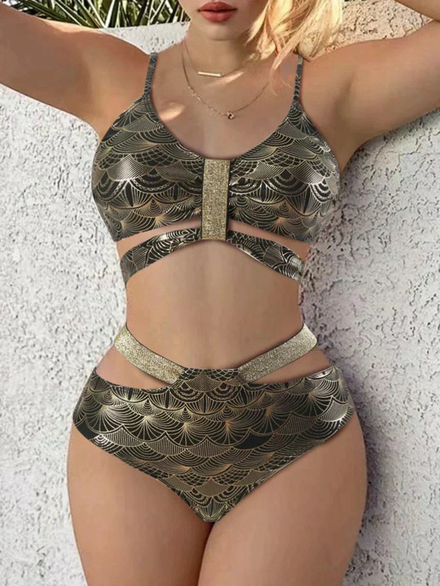 Valenzora | Push-up-Bikini mit Metallsäumen