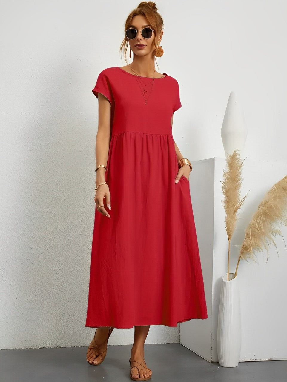 Valenzora | Atemberaubendes Baumwoll-Sommerkleid mit bequemem Schnitt für warmes Wetter