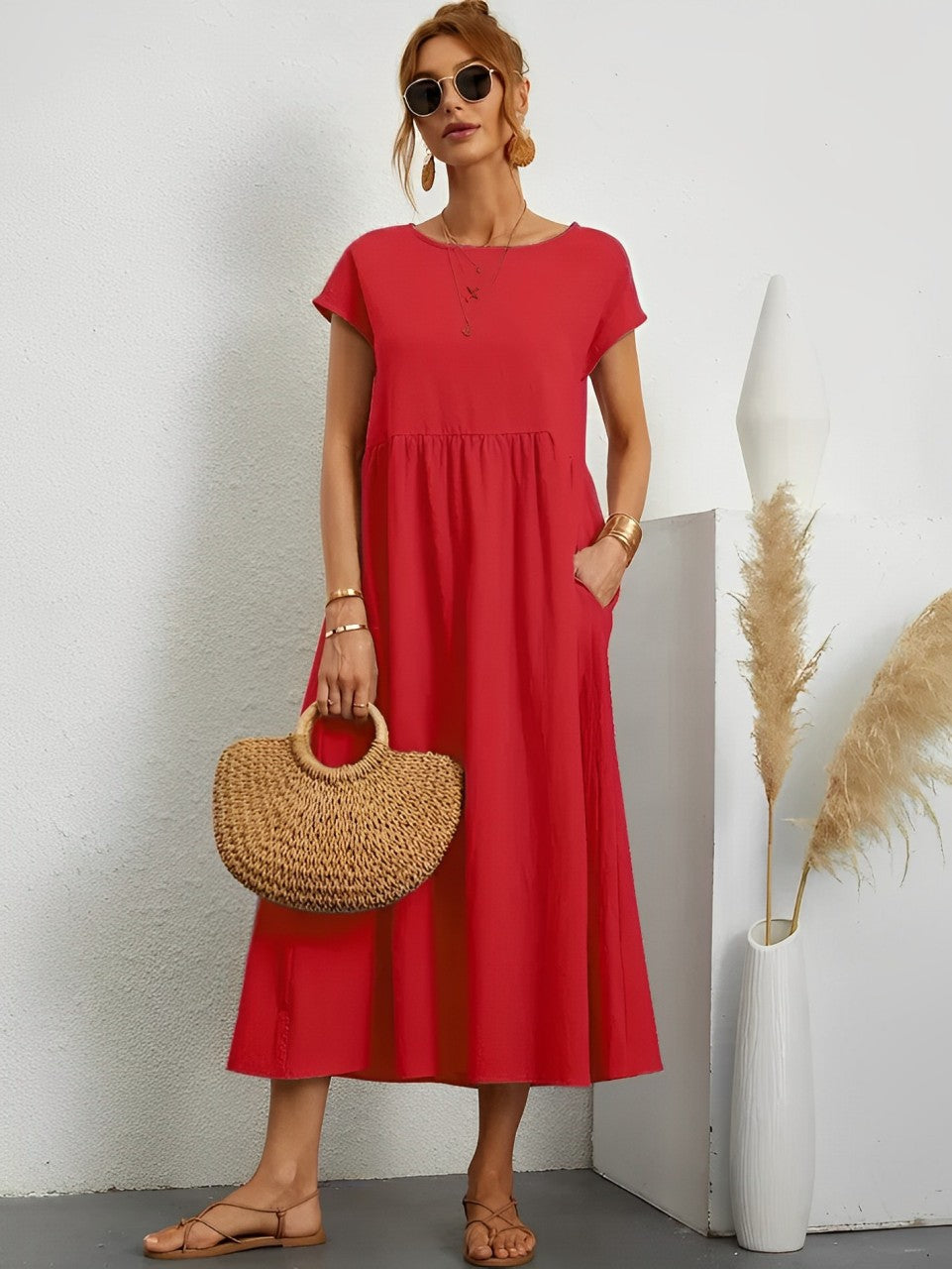 Valenzora | Atemberaubendes Baumwoll-Sommerkleid mit bequemem Schnitt für warmes Wetter