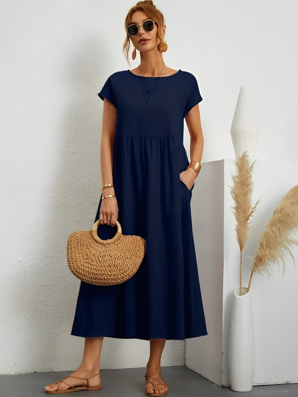 Valenzora | Atemberaubendes Baumwoll-Sommerkleid mit bequemem Schnitt für warmes Wetter