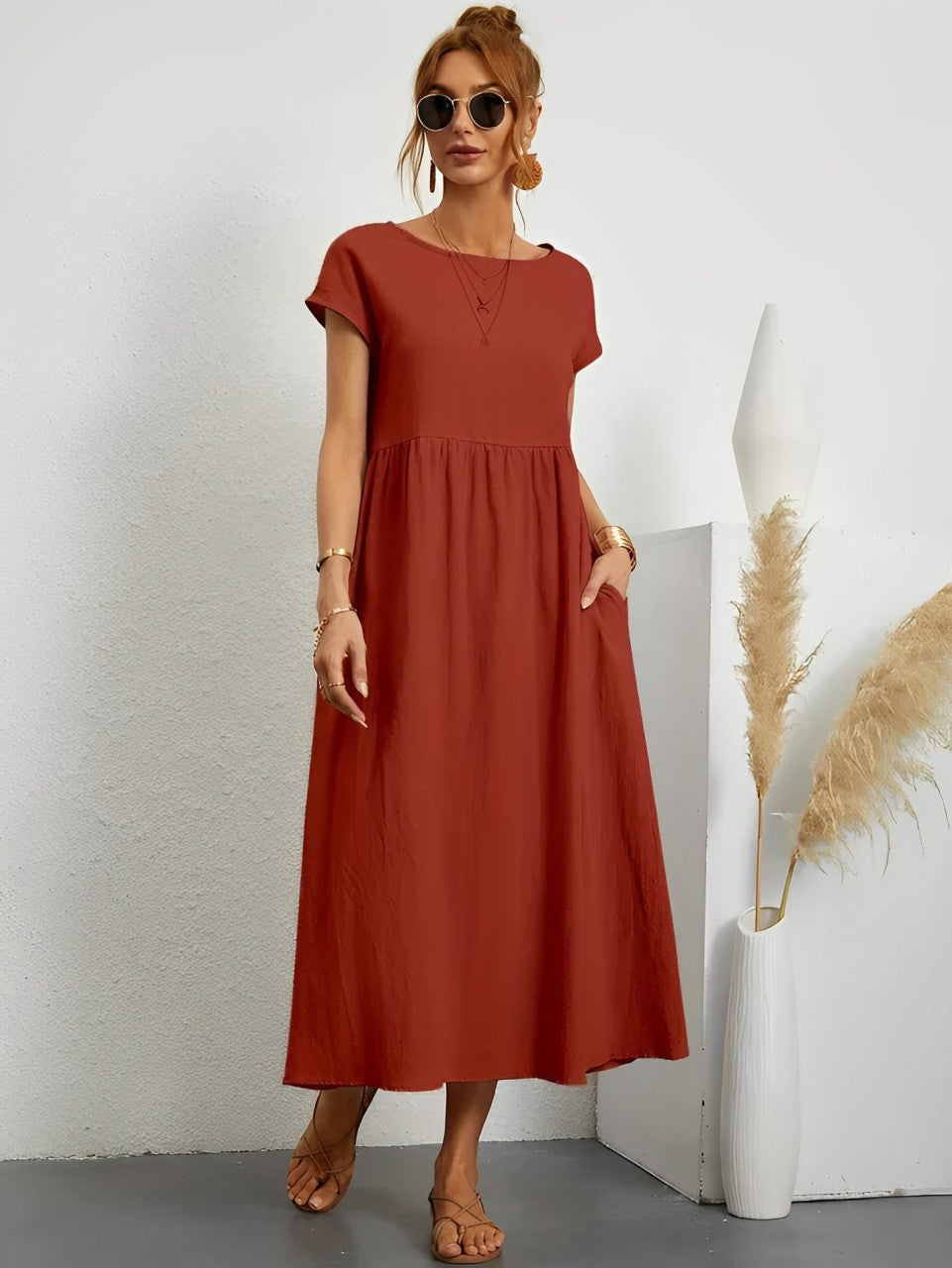 Valenzora | Atemberaubendes Baumwoll-Sommerkleid mit bequemem Schnitt für warmes Wetter