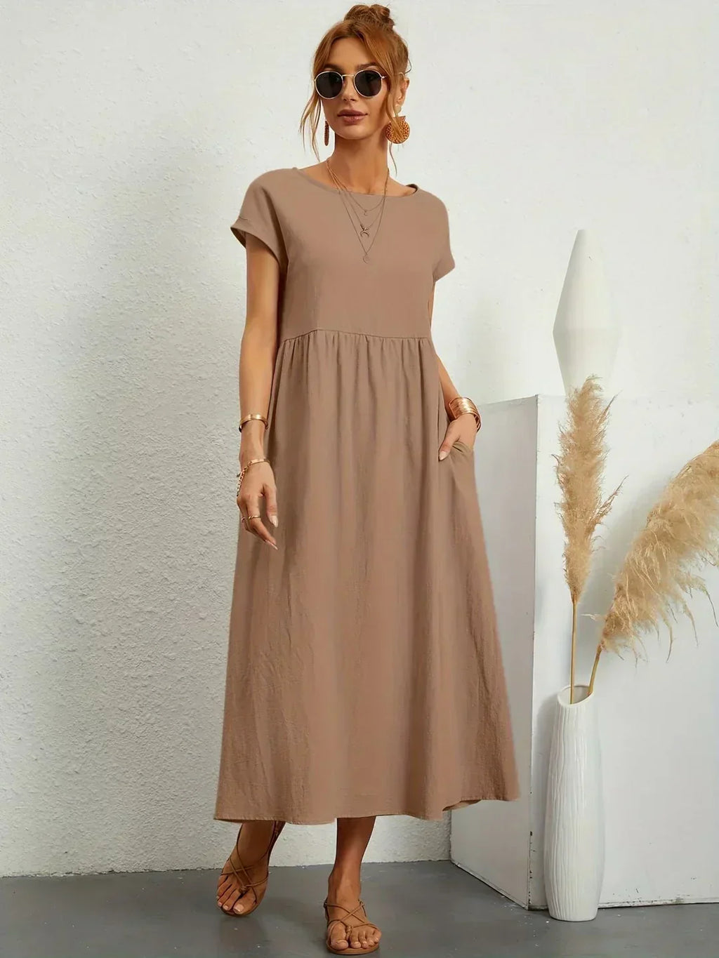 Valenzora | Casual Elegant Cotton and Linen Dress