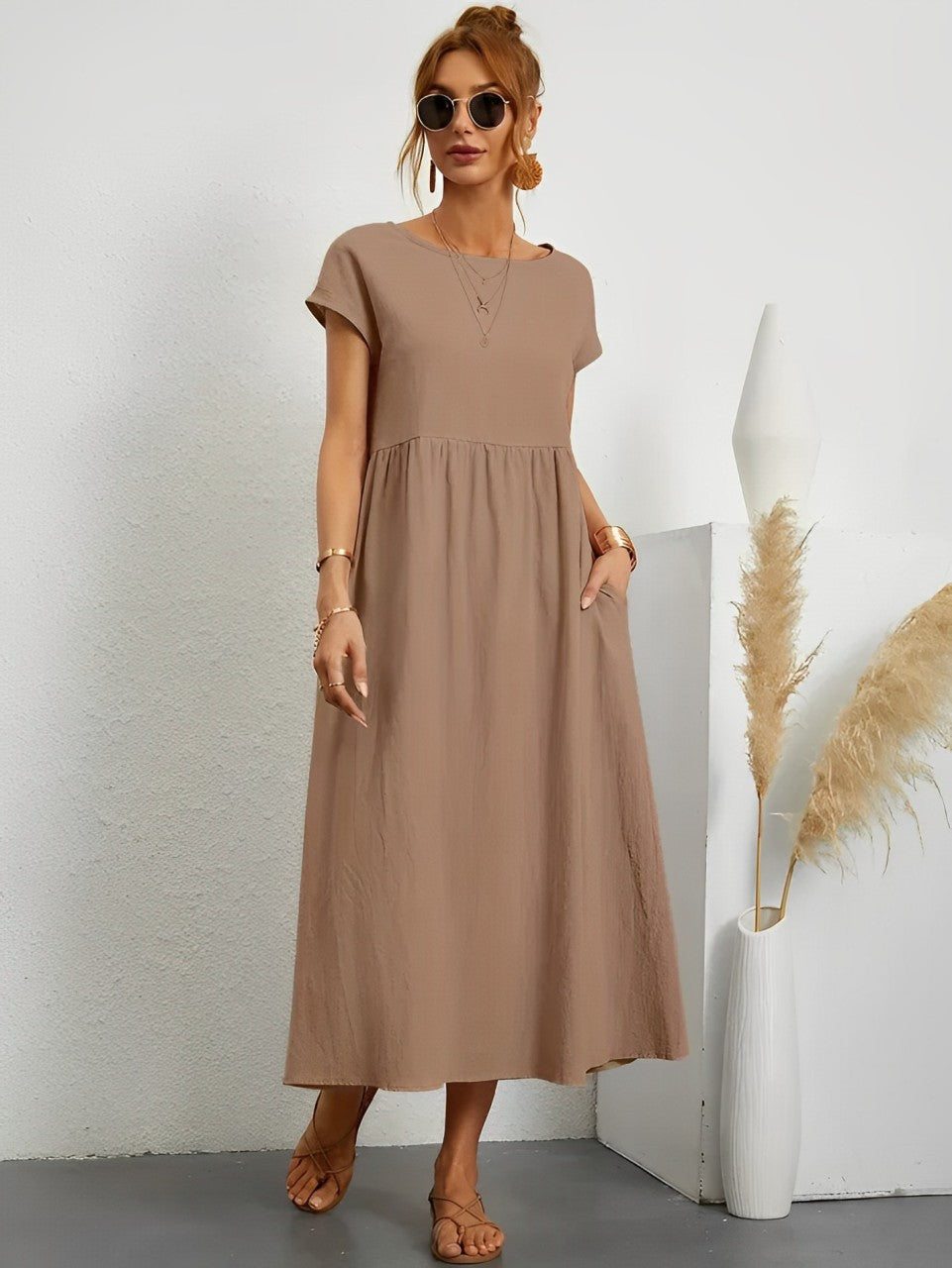 Valenzora | Atemberaubendes Baumwoll-Sommerkleid mit bequemem Schnitt für warmes Wetter