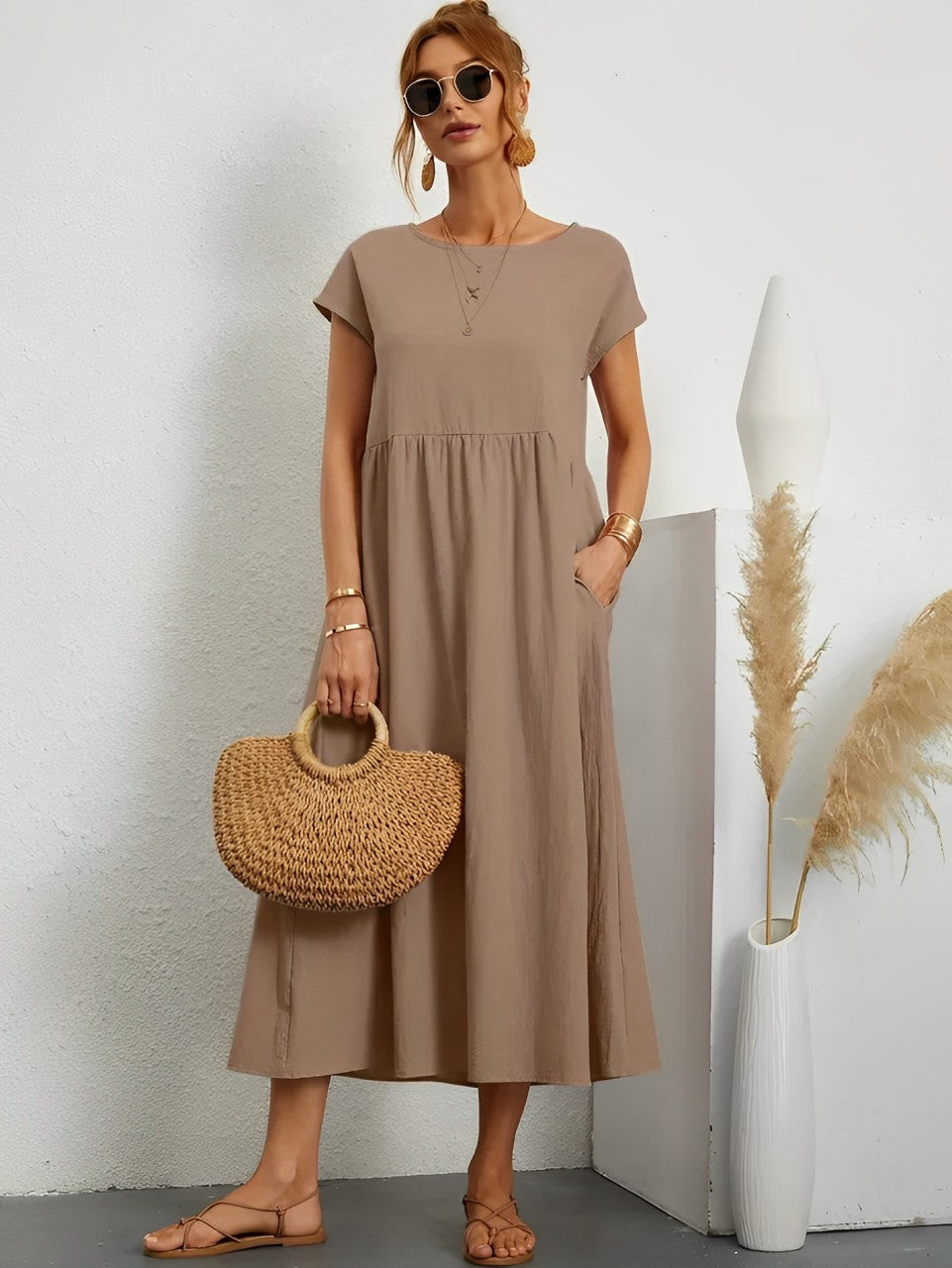 Valenzora | Atemberaubendes Baumwoll-Sommerkleid mit bequemem Schnitt für warmes Wetter