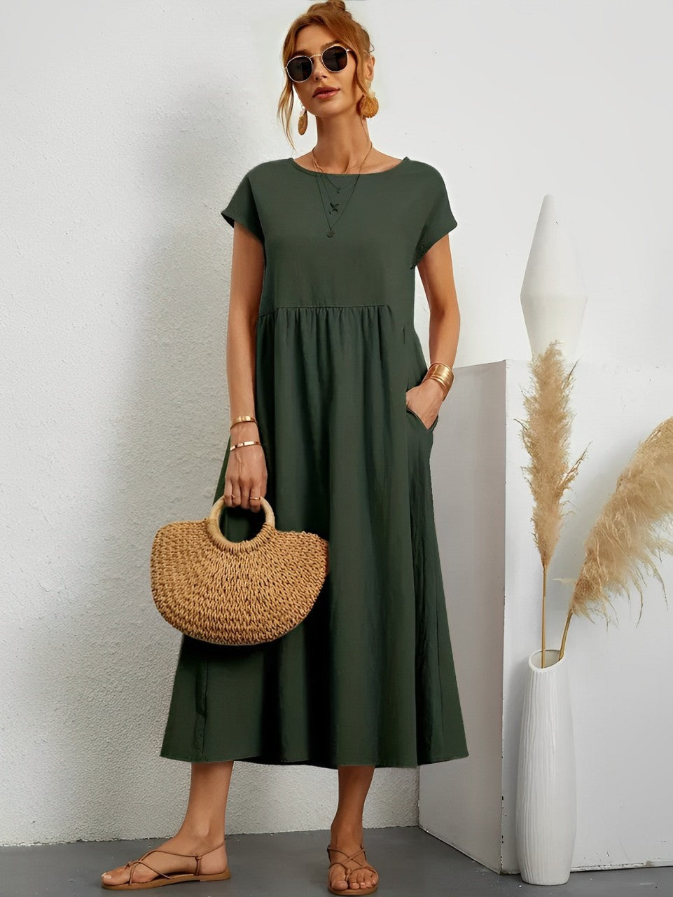 Valenzora | Atemberaubendes Baumwoll-Sommerkleid mit bequemem Schnitt für warmes Wetter