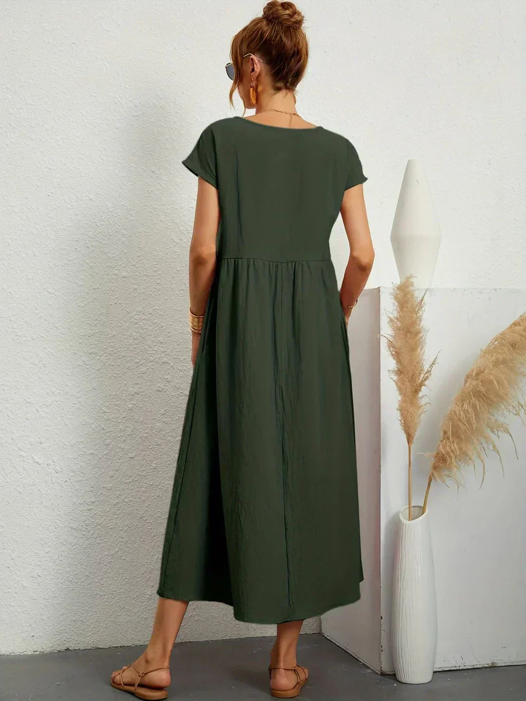 Valenzora | Casual Elegant Cotton and Linen Dress