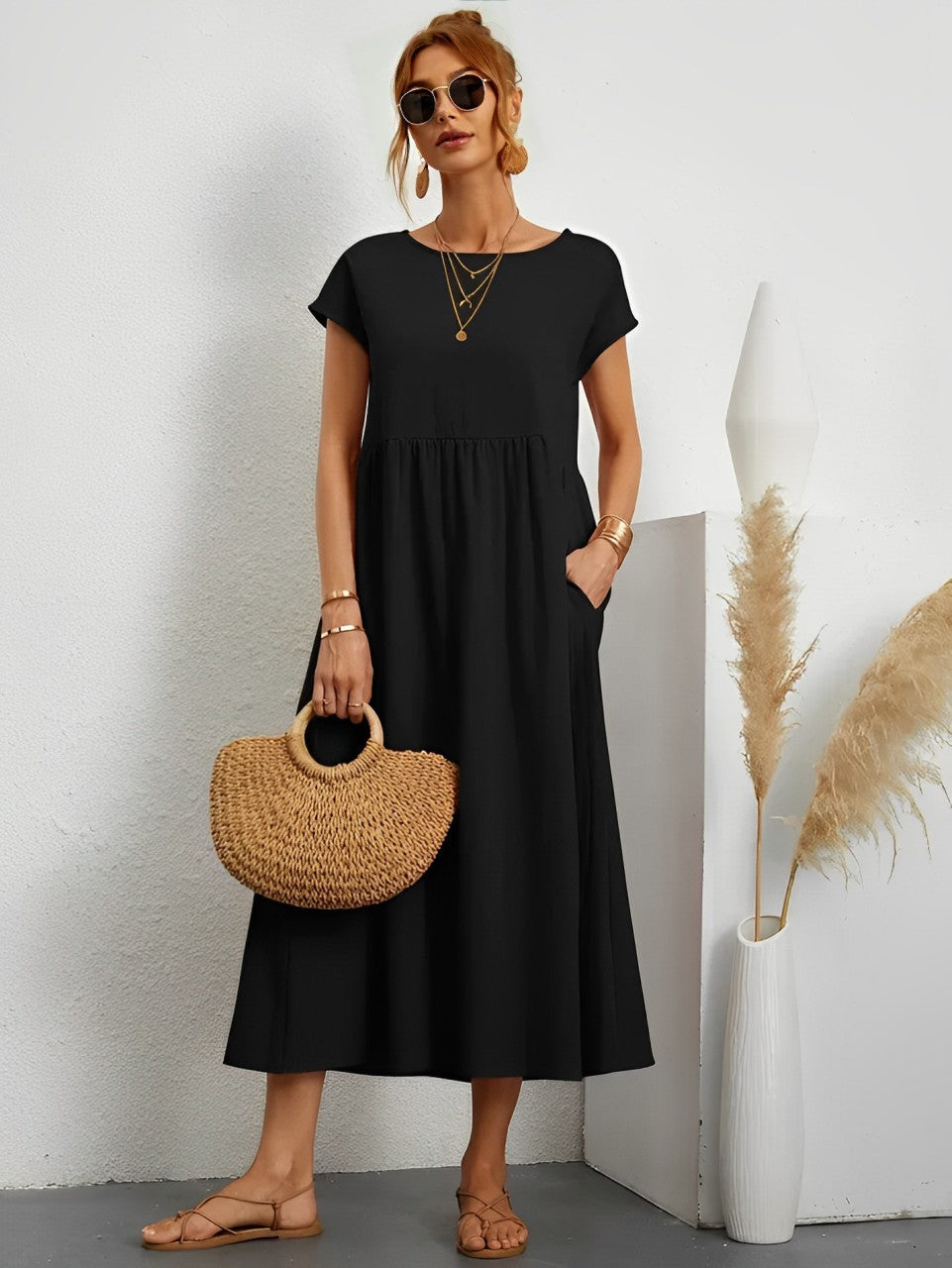Valenzora | Atemberaubendes Baumwoll-Sommerkleid mit bequemem Schnitt für warmes Wetter