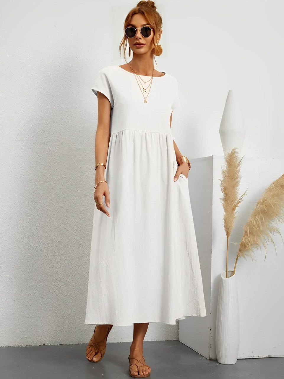 Valenzora | Atemberaubendes Baumwoll-Sommerkleid mit bequemem Schnitt für warmes Wetter