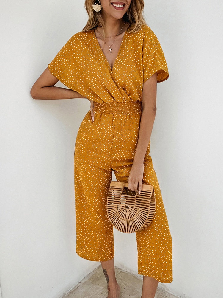 Valenzora | Jumpsuit Setzen Sie ein Statement mit unserem stylischen gepunkteten Jumpsuit