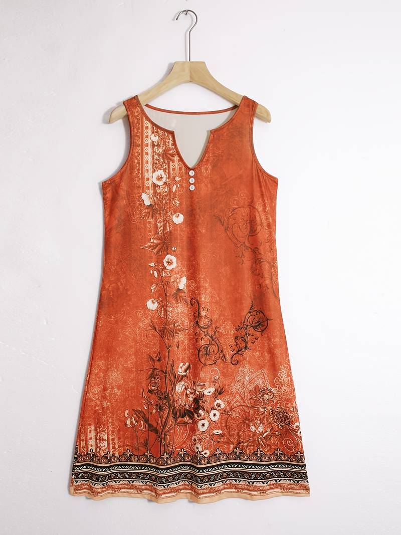 Valenzora | Ärmelloses, weit geschnittenes Boho-Kleid Sommerkleid