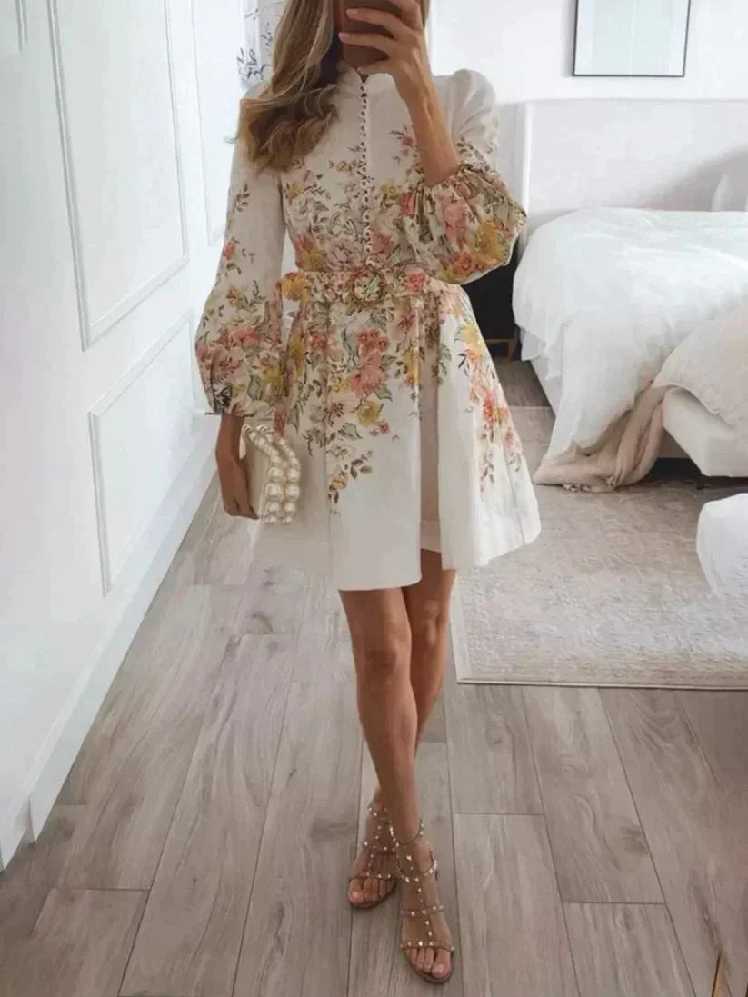 Valenzora | Langärmliges Hemdblusenkleid mit Puffärmeln, Sommerkleid