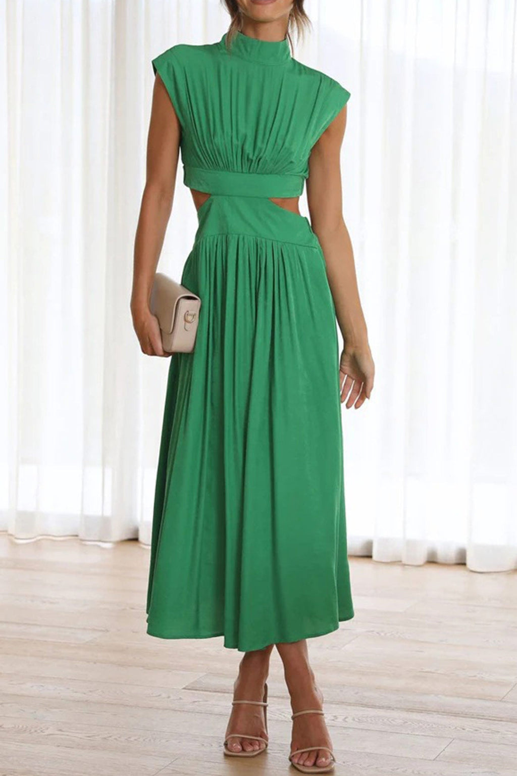 Valenzora | Midikleid mit Rollkragen und Cut-Outs