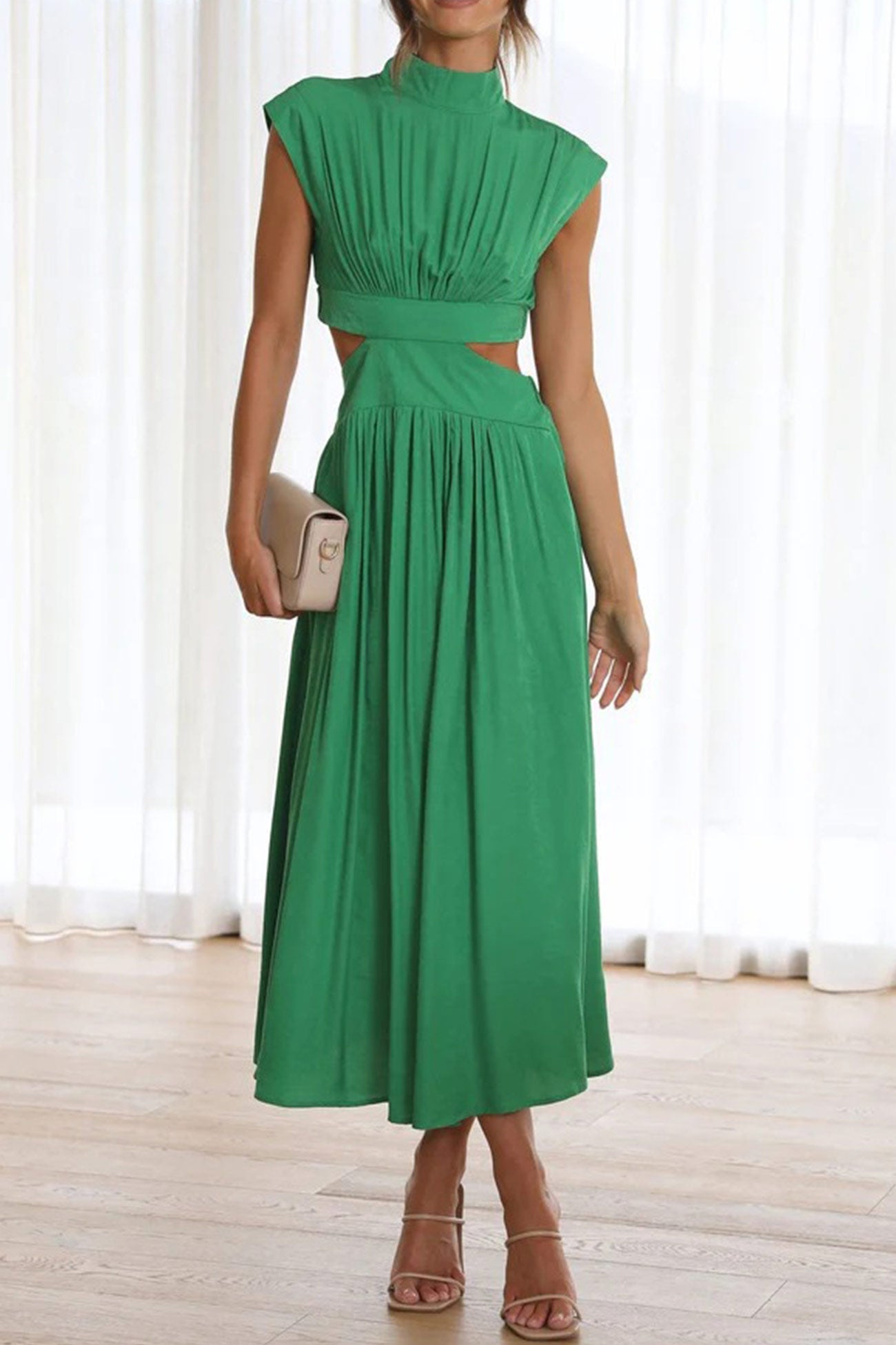 Valenzora | Midikleid mit Rollkragen und Cut-Outs