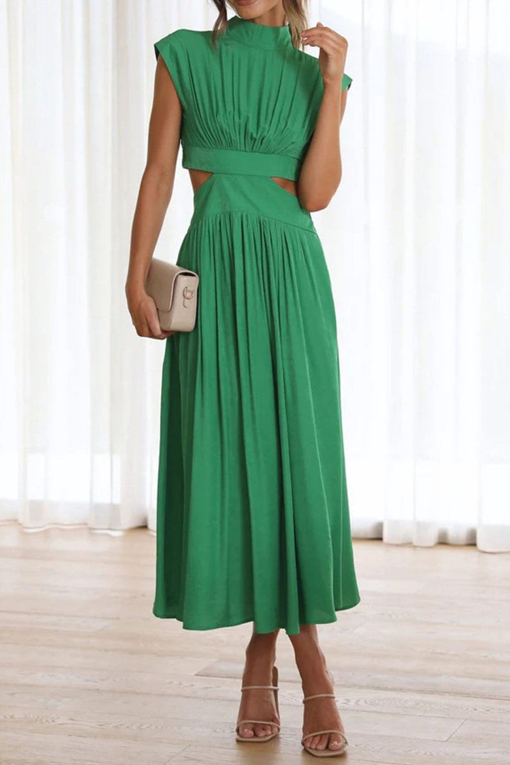 Valenzora | Midikleid mit Rollkragen und Cut-Outs