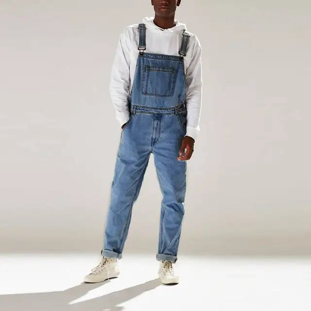 Valenzora | Casual denim jumpsuits with adjustable straps and pockets