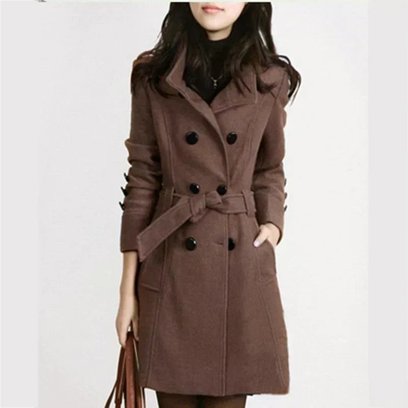 Valenzora - Elegant long winter coat for women