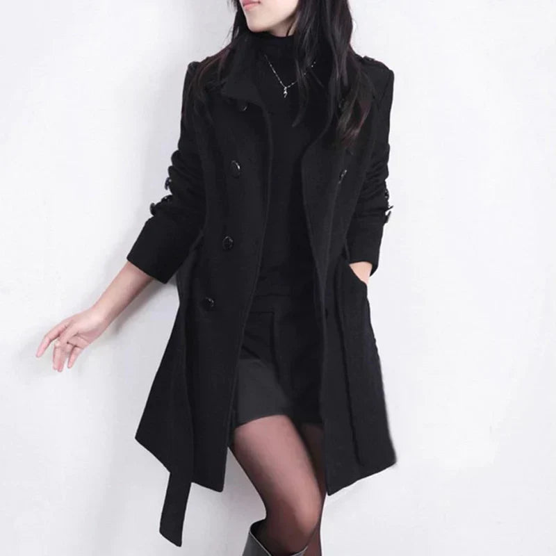Valenzora - Elegant long winter coat for women