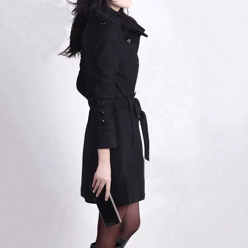 Valenzora - Elegant long winter coat for women