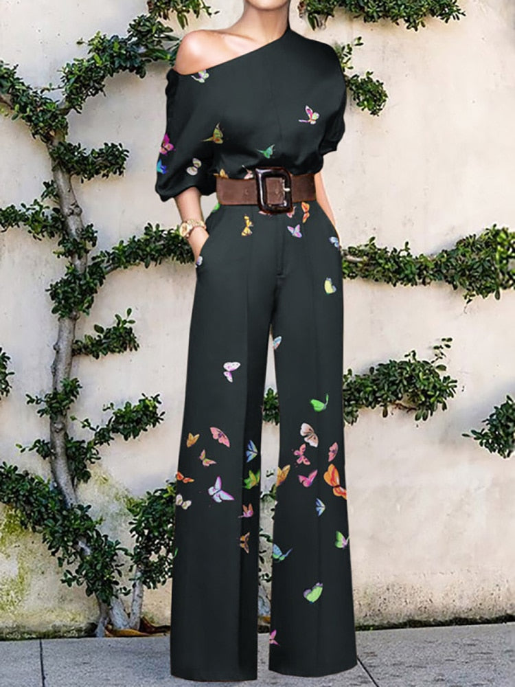 Valenzora | Trägerloser Overall mit Blumenmuster