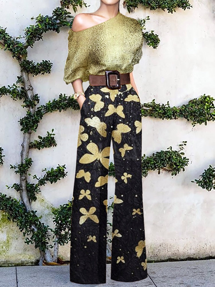 Valenzora | Trägerloser Overall mit Blumenmuster