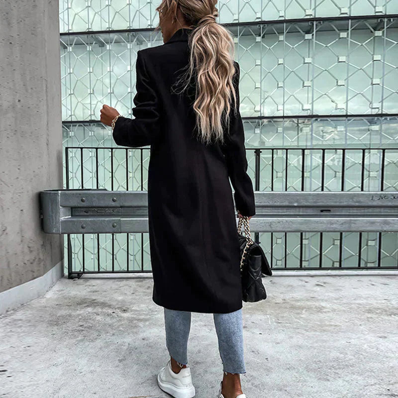 Langer Wollmantel für Damen